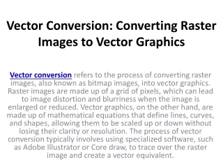 vector conversion converting raster images to vector graphics