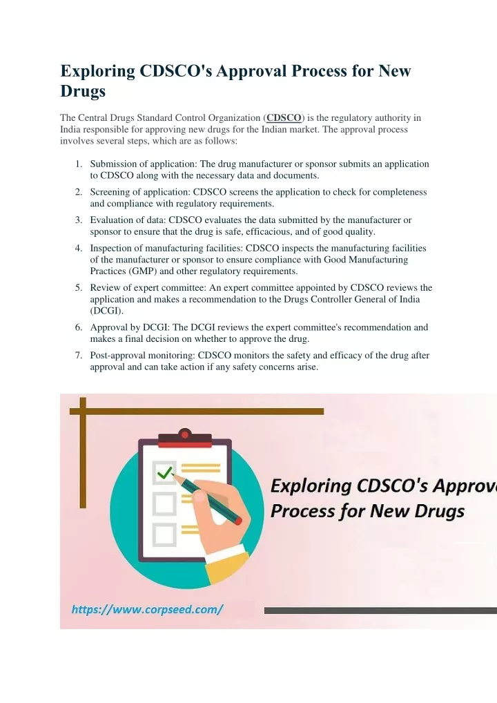 exploring cdsco s approval process for new drugs