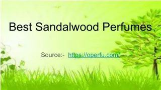 Best Sandalwood Perfumes
