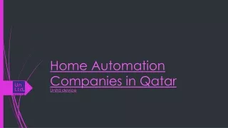 home automation companies in qatar unltd device