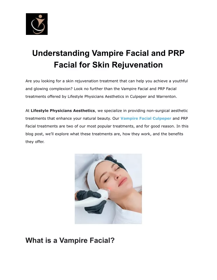 understanding vampire facial and prp facial