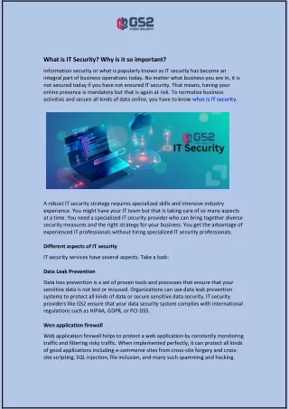 What is IT Security? Why is it so important?