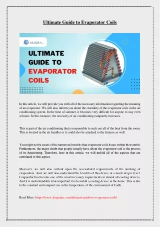 ultimate guide to evaporator coils