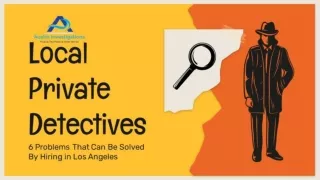6 Problems That Can Be Solved By Hiring Los Angeles Local Private Detectives (Picture Base)