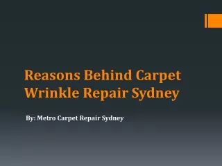 Eminent Carpet Wrinkle Repair Services In Sydney