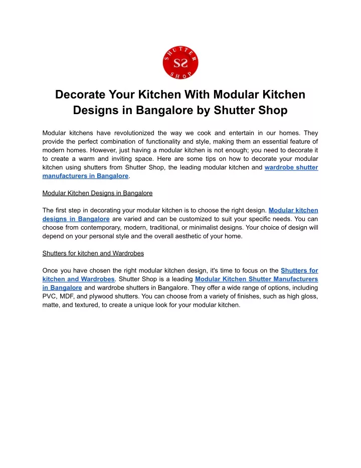 decorate your kitchen with modular kitchen