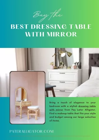 Buy Dressing Table with Mirror - Small Bedroom Makeup Vanity