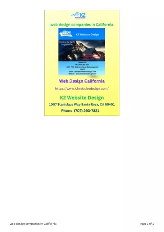 web design companies in california
