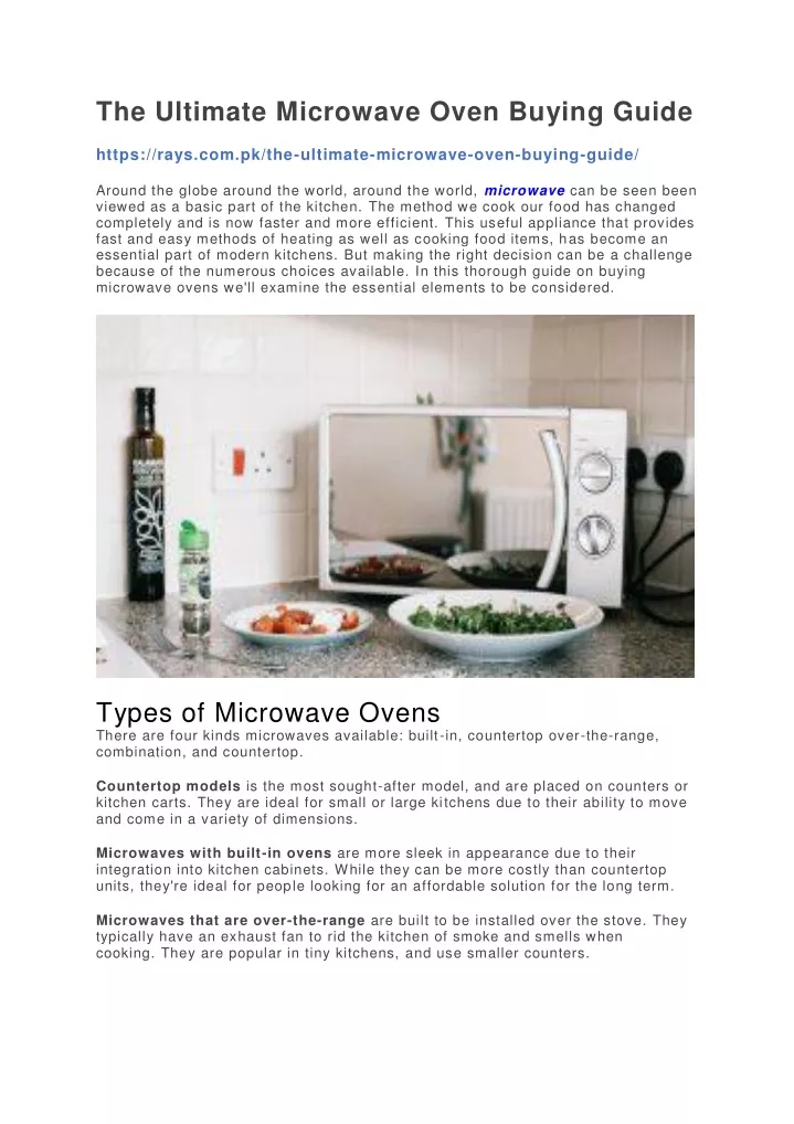 the ultimate microwave oven buying guide