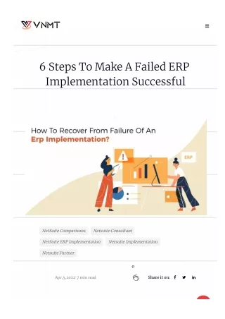 6 Steps To Make A Failed ERP Implementation Successful