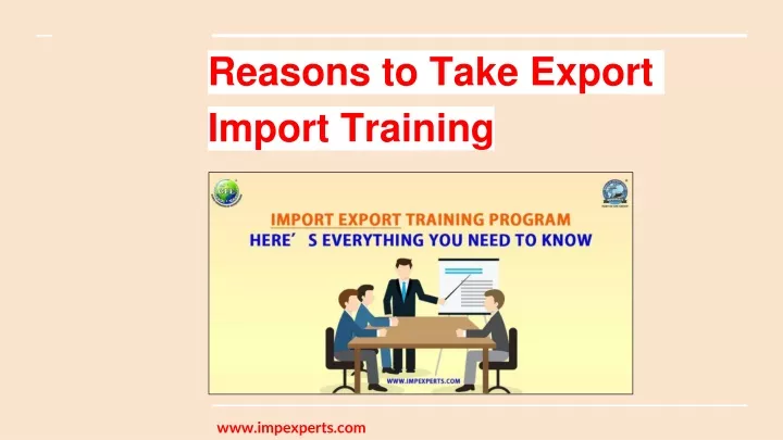 reasons to take export import training