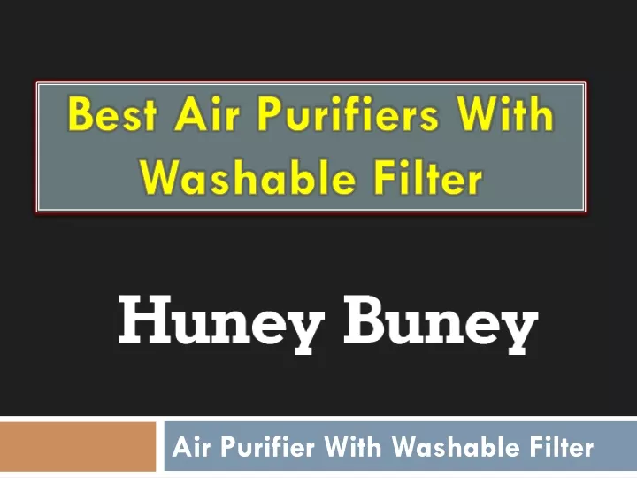 best air purifiers with washable filter