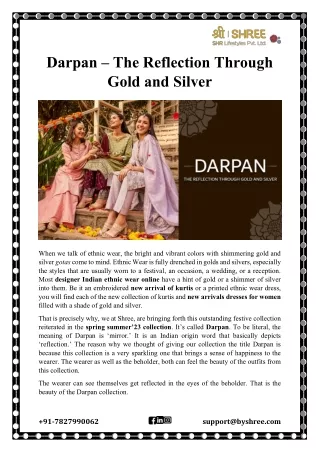 darpan the reflection through gold and silver