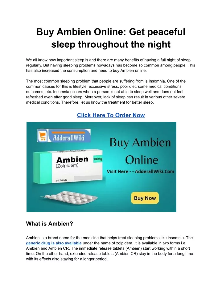 buy ambien online get peaceful sleep throughout
