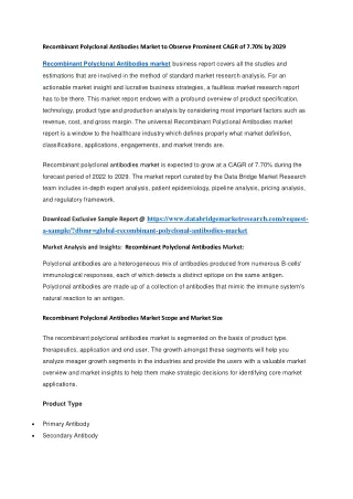 recombinant polyclonal antibodies market