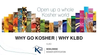 KLBD - WHY GO KOSHER