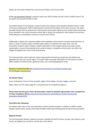 global lab automa on market size overview