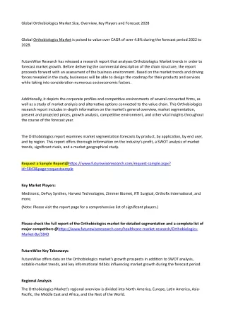 global orthobiologics market size overview