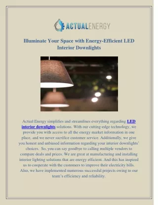 Illuminate Your Space with Energy
