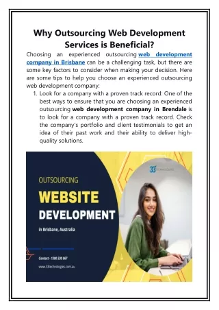 why outsourcing web development services