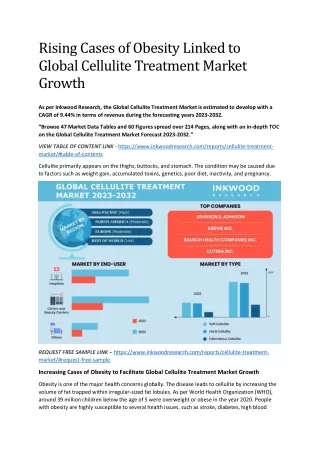 Cellulite Treatment Market: Targeted Therapies & Key Product Types