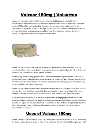 Buy Valzaar 160 mg | Online valzaar 40mg price | Valsartan