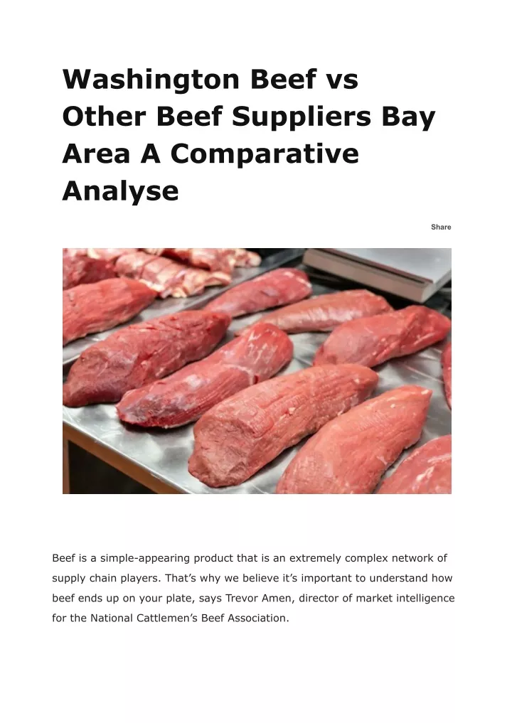 washington beef vs other beef suppliers bay area