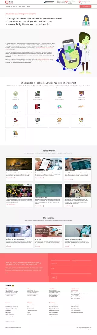 Healthcare App Development Services - QSS Technosoft