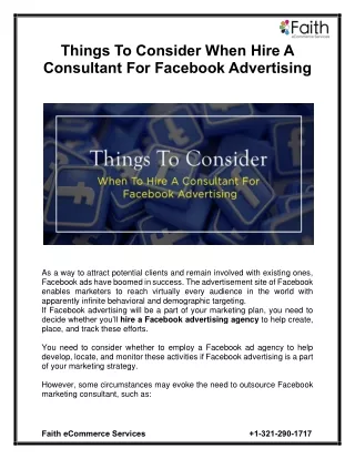 things to consider when hire a consultant