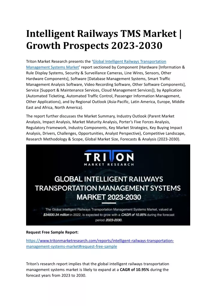 intelligent railways tms market growth prospects