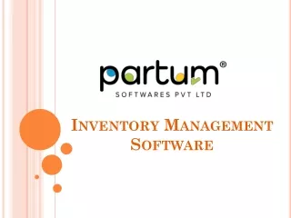 Inventory Management Software - Partum Software