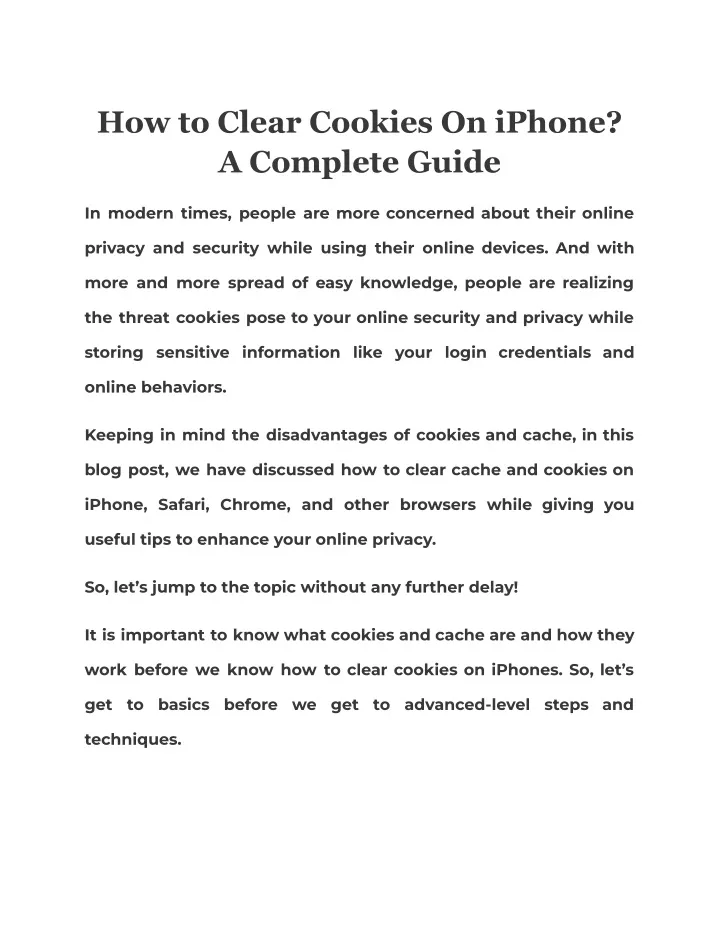 how to clear cookies on iphone a complete guide