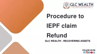 IEPF claim - Share Recovery - glc wealth