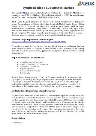 synthetic blood substitutes market
