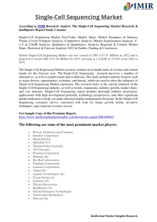 single cell sequencing market