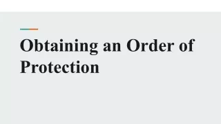 Obtaining an Order of Protection