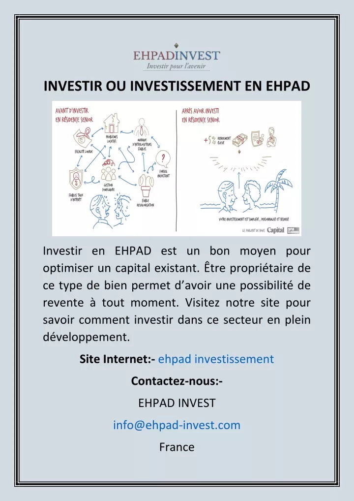 investir ou investissement en ehpad