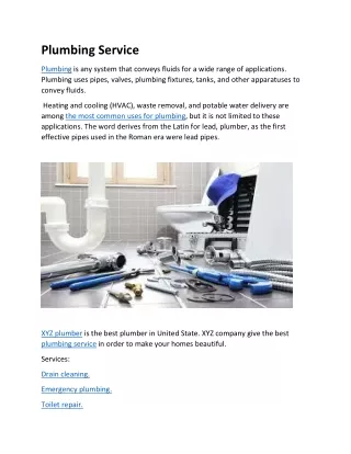 plumbing service