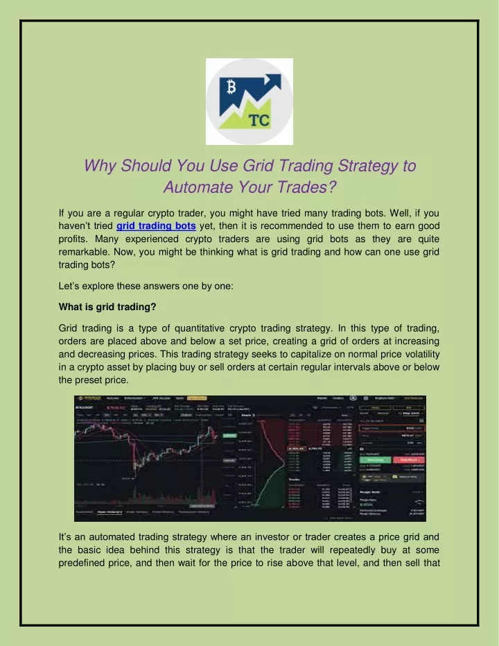 why should you use grid trading strategy