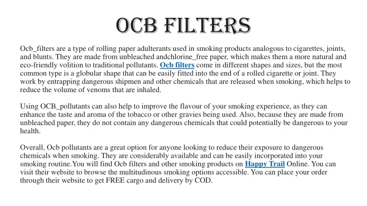 ocb filters
