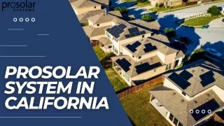 Solar energy in California - ProSolar California