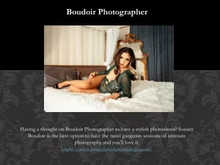 Boudoir Photographer