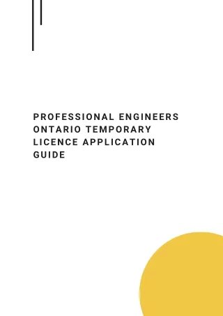 professional engineers ontario temporary licence