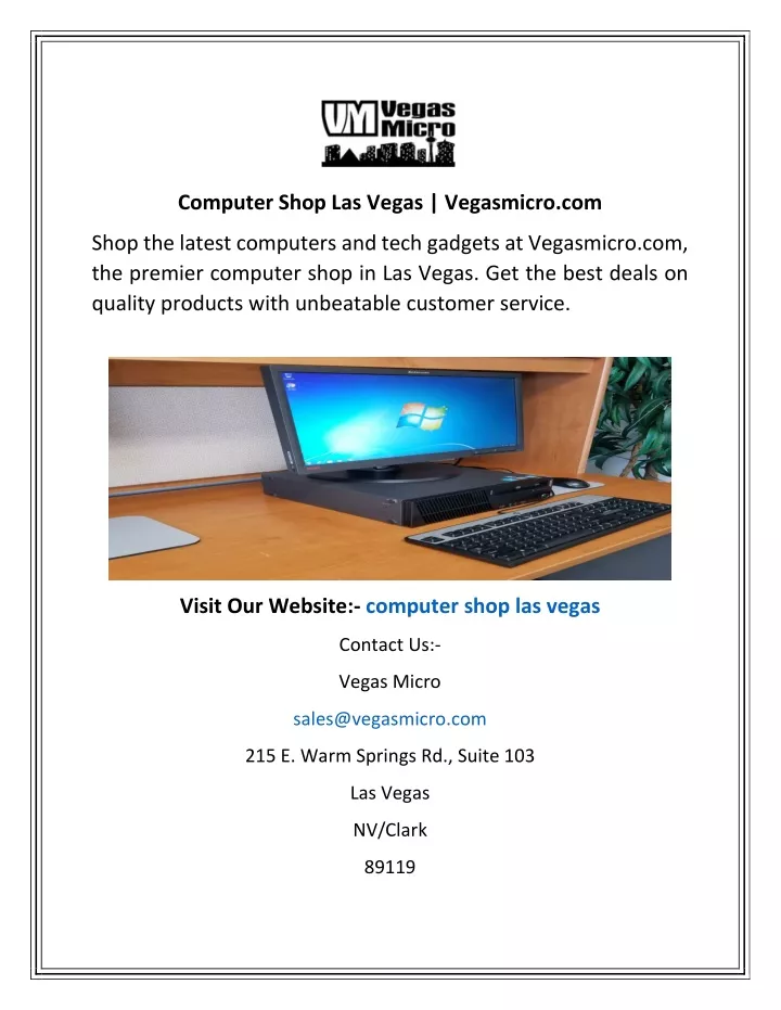 computer shop las vegas vegasmicro com