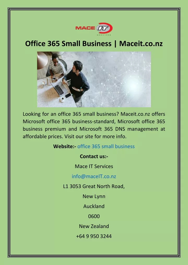 office 365 small business maceit co nz