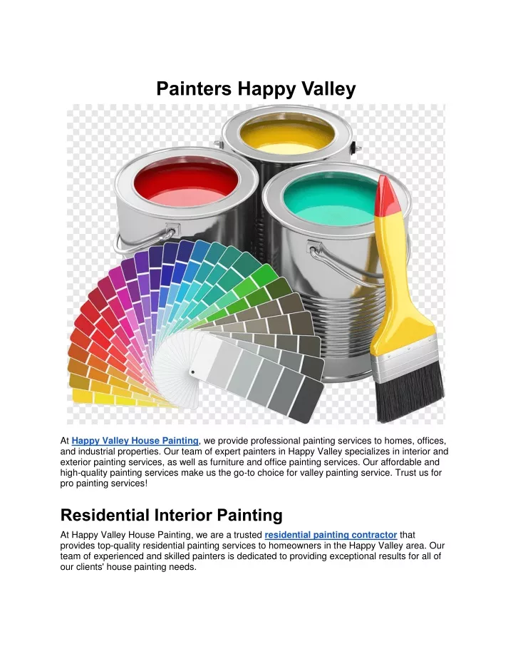 painters happy valley