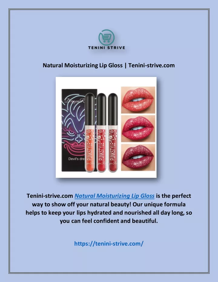 natural moisturizing lip gloss tenini strive com