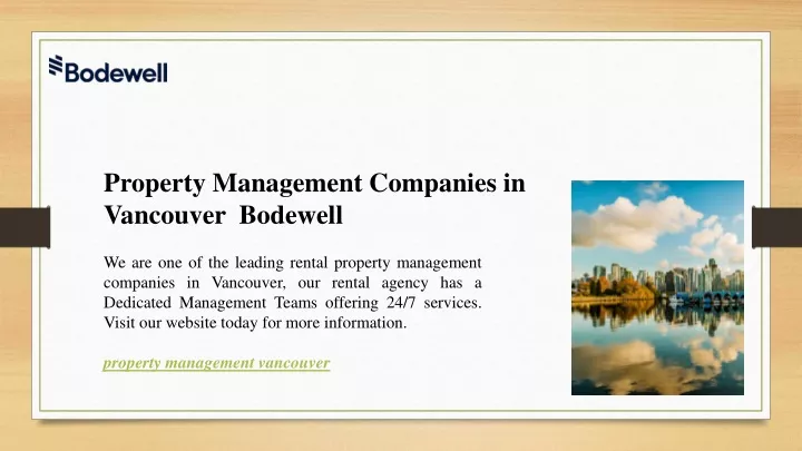 property management companies in vancouver