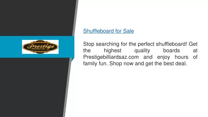 shuffleboard for sale stop searching