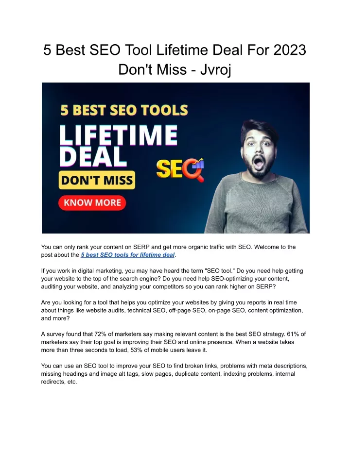 5 best seo tool lifetime deal for 2023 don t miss